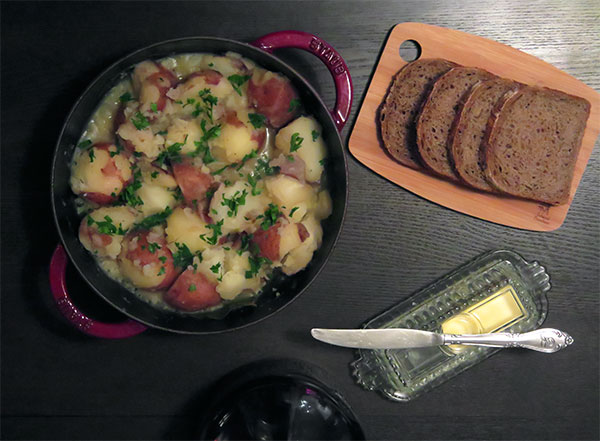 Braised Potatoes With Rosemary Salt Bread