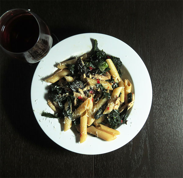 Chicken and Kale Penne Pasta