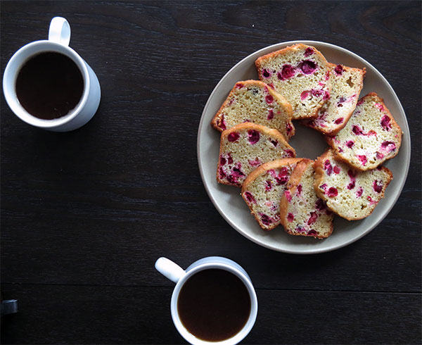 Cranberry Quick Bread and Coffee