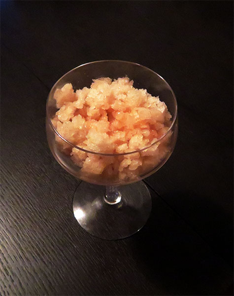 Granita Served With Aperol