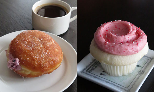 Huckleberry Cream Donut and Strawberry 66 Cupcake