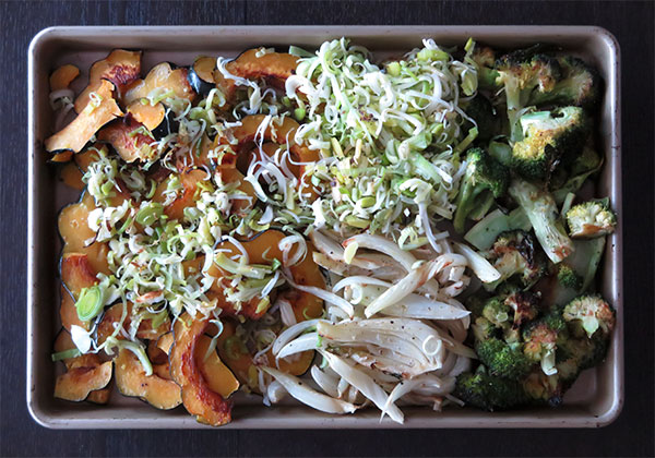 Roasted Squash, Broccoli, Fennel, and Leeks